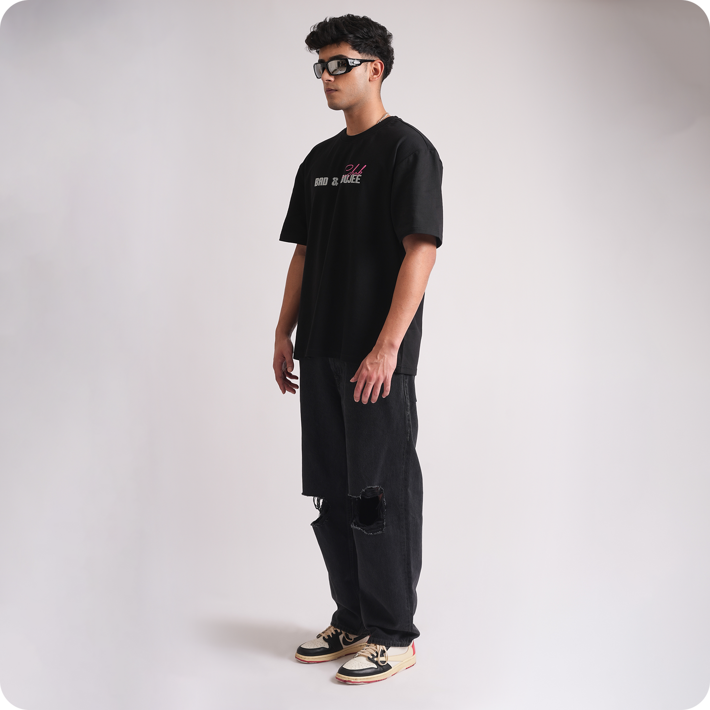 Faith Black Oversized T-Shirts