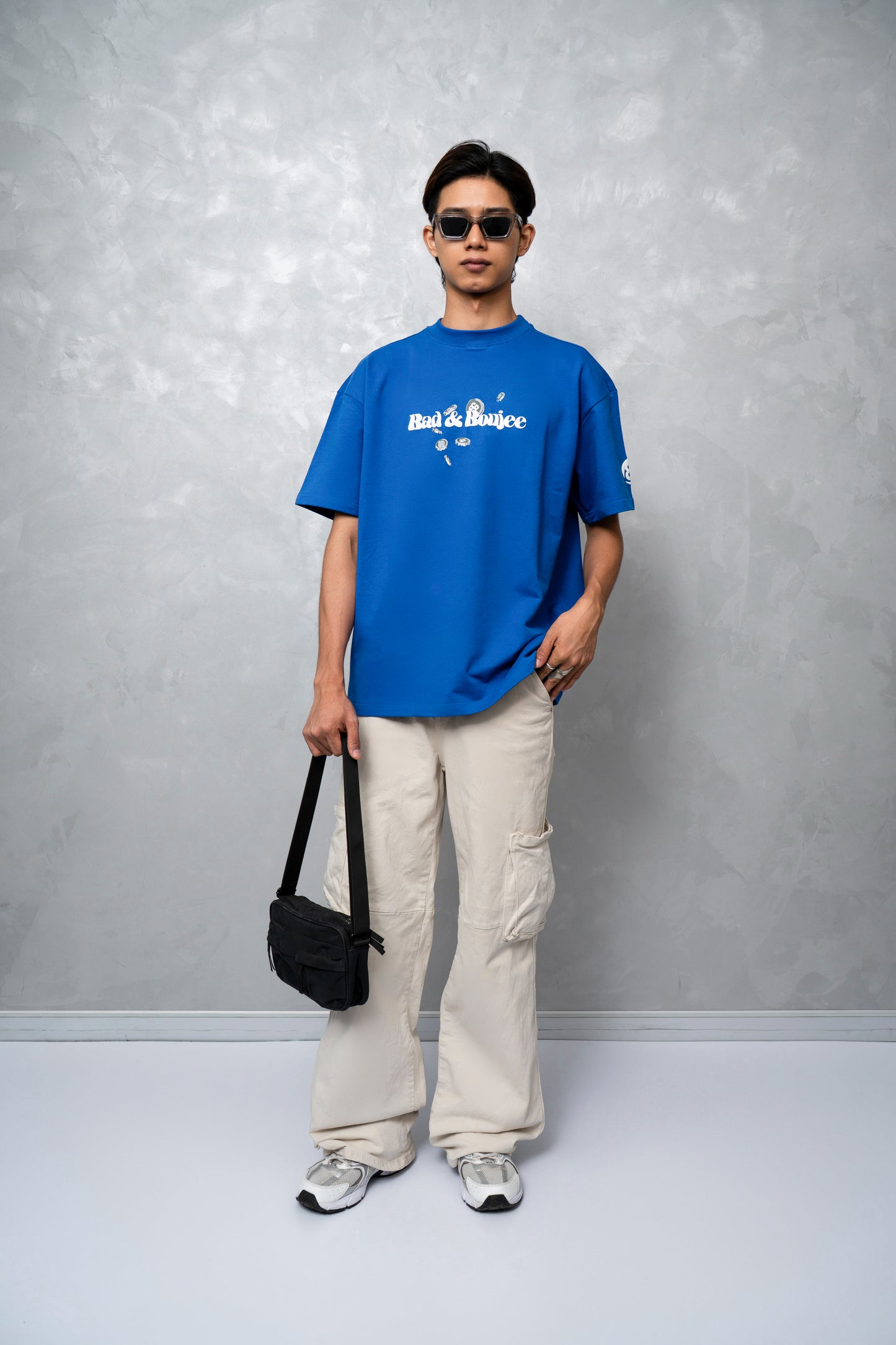 Cash Rules Blue Oversized T-Shirt