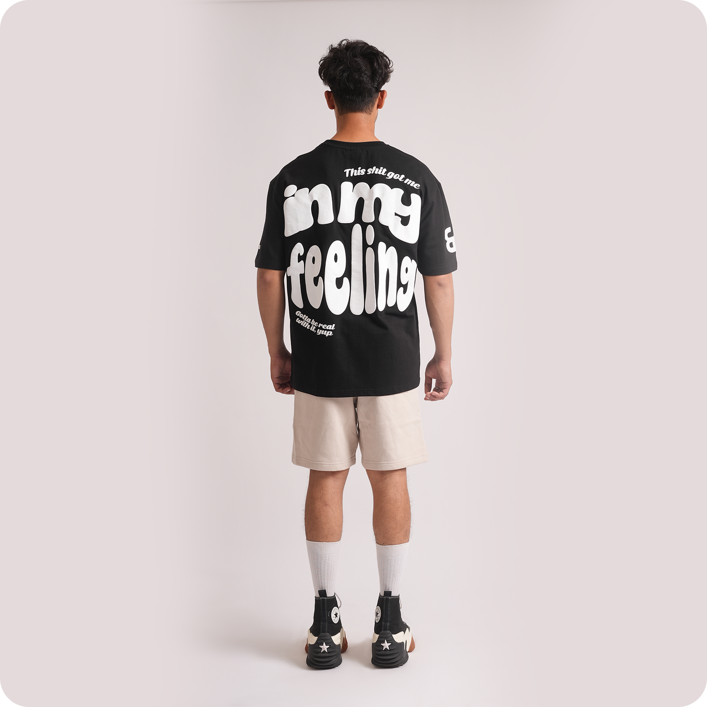 In My Feeling Black Oversized T-Shirts