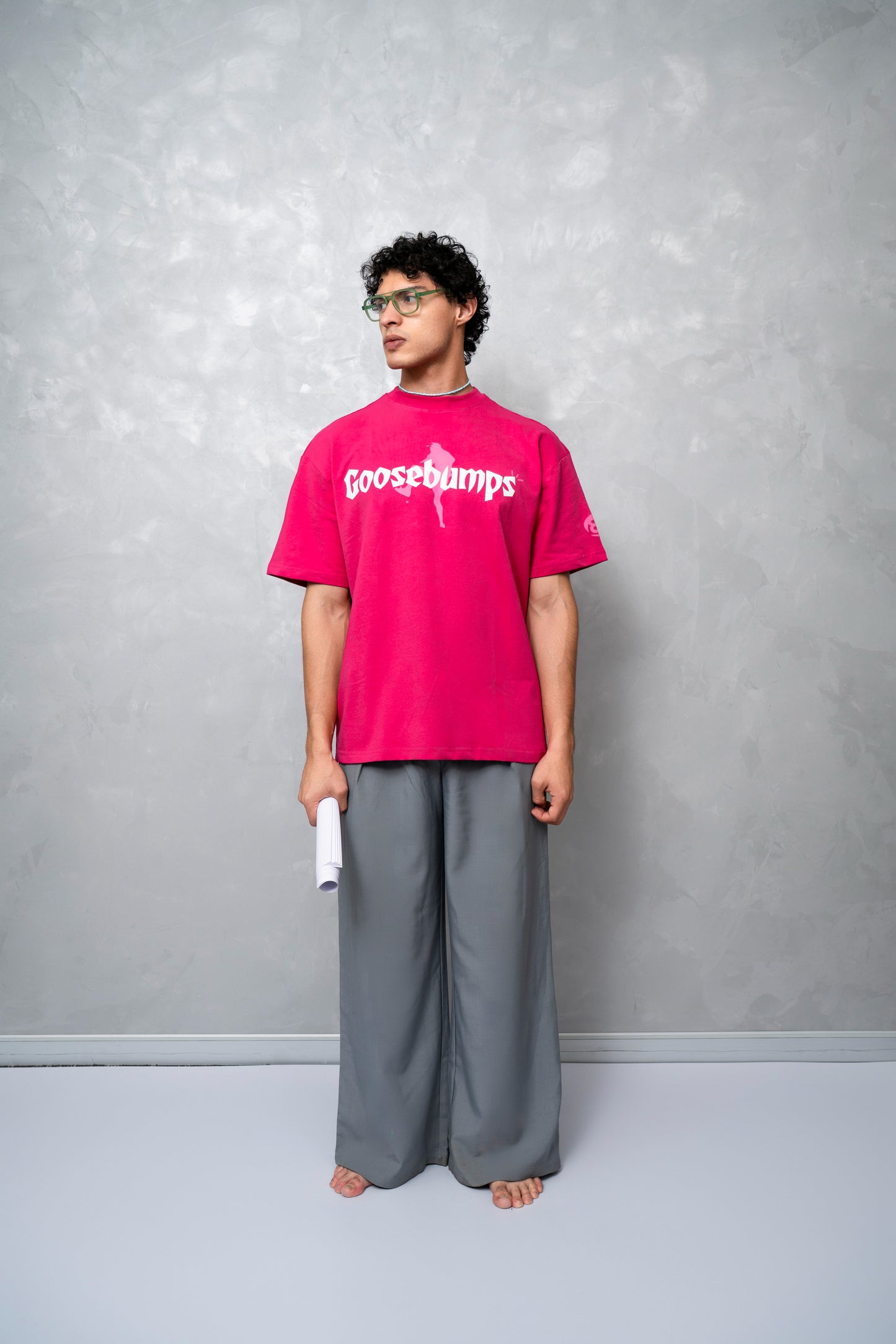 Goosebumps Pink Oversized T-Shirt