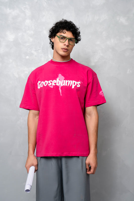 Goosebumps Pink Oversized T-Shirt