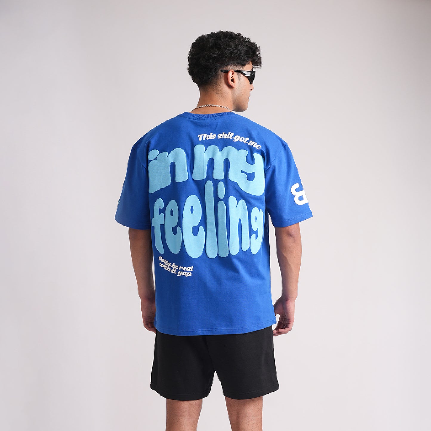 In My Feeling Blue Oversized T-shirt