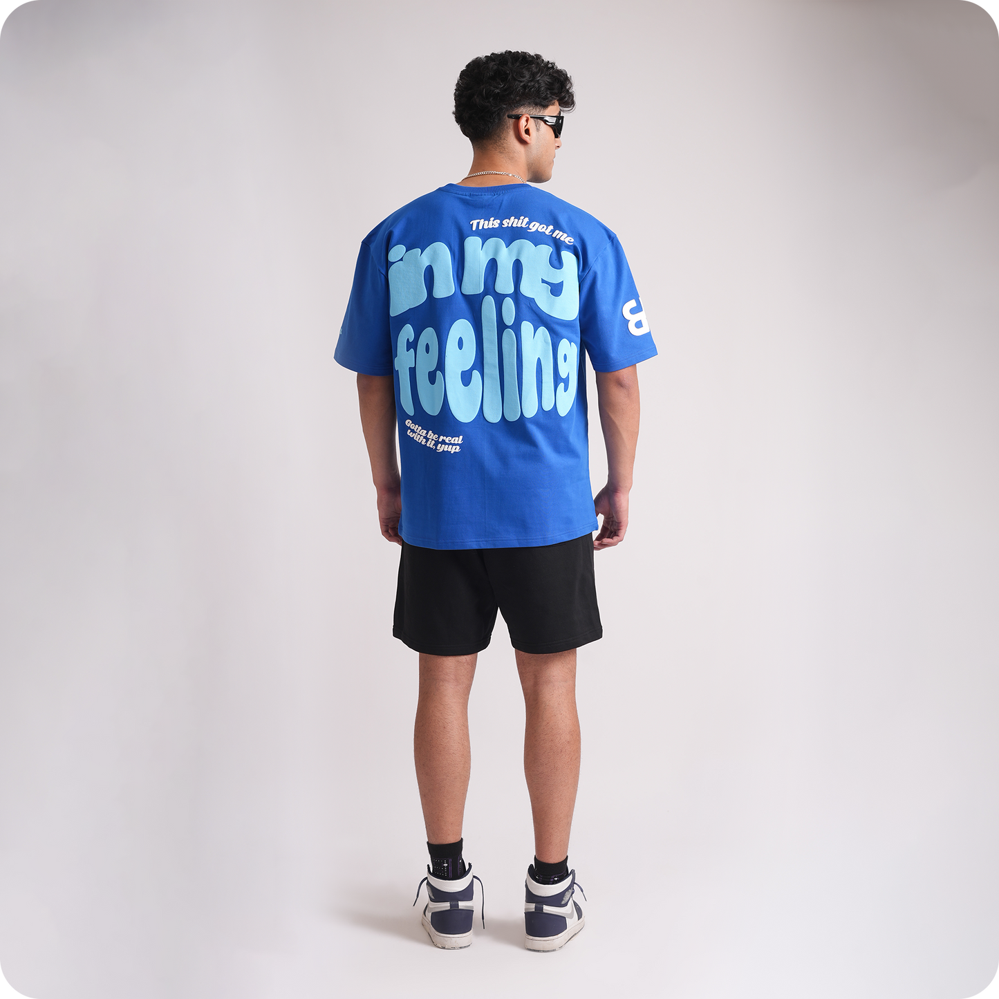 In My Feeling Blue Oversized T-Shirts