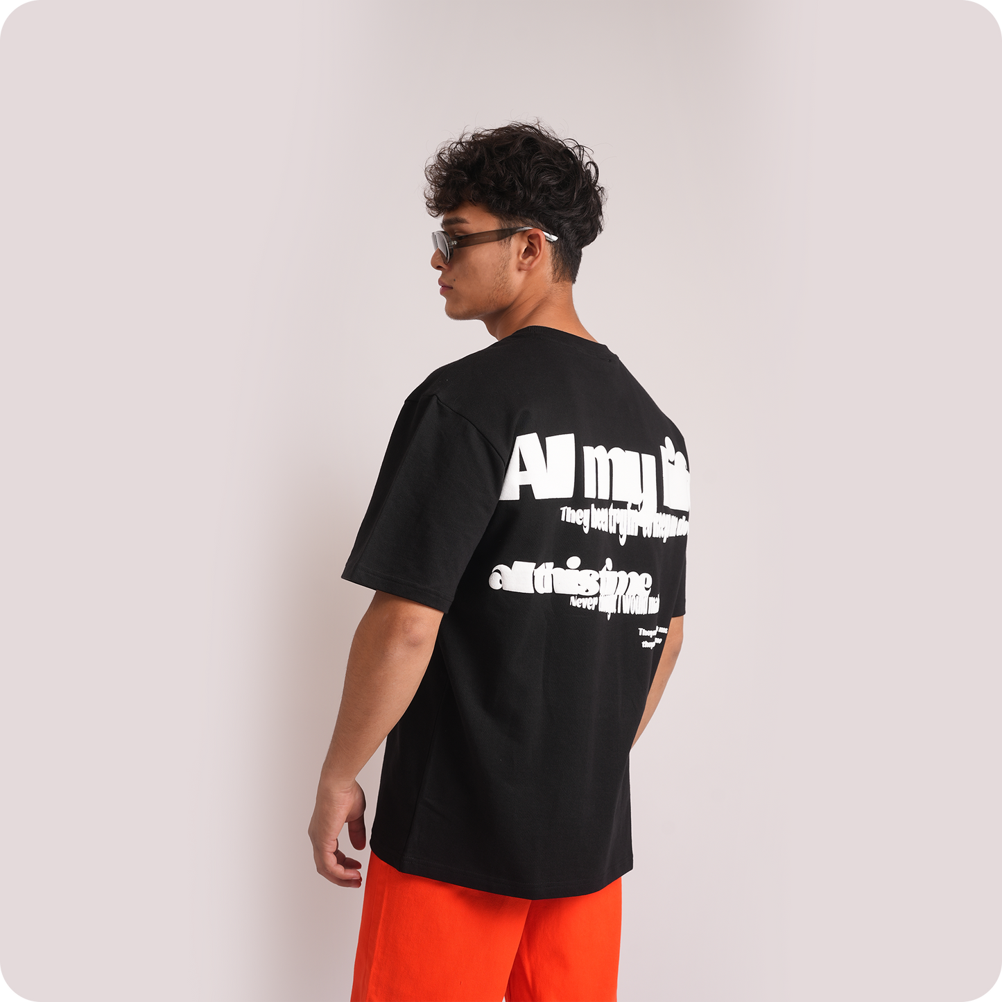 All My Life Black Oversized T-Shirts