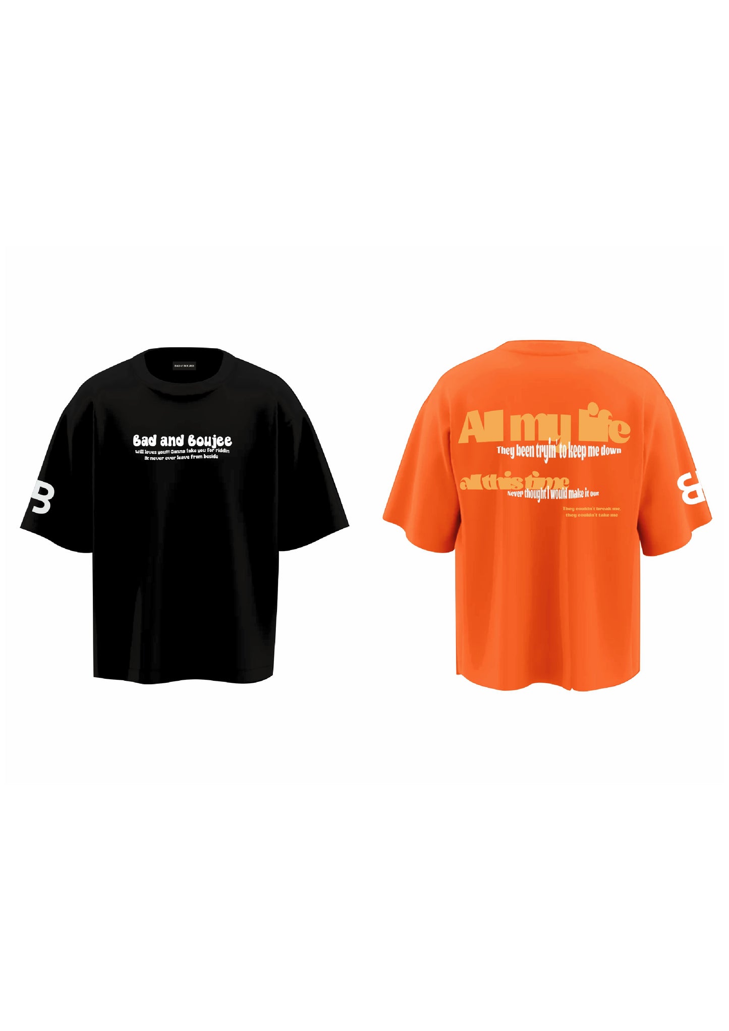 COMBO IN MY FEELING ( BLACK ) + ALL MY LIFE ( ORANGE )