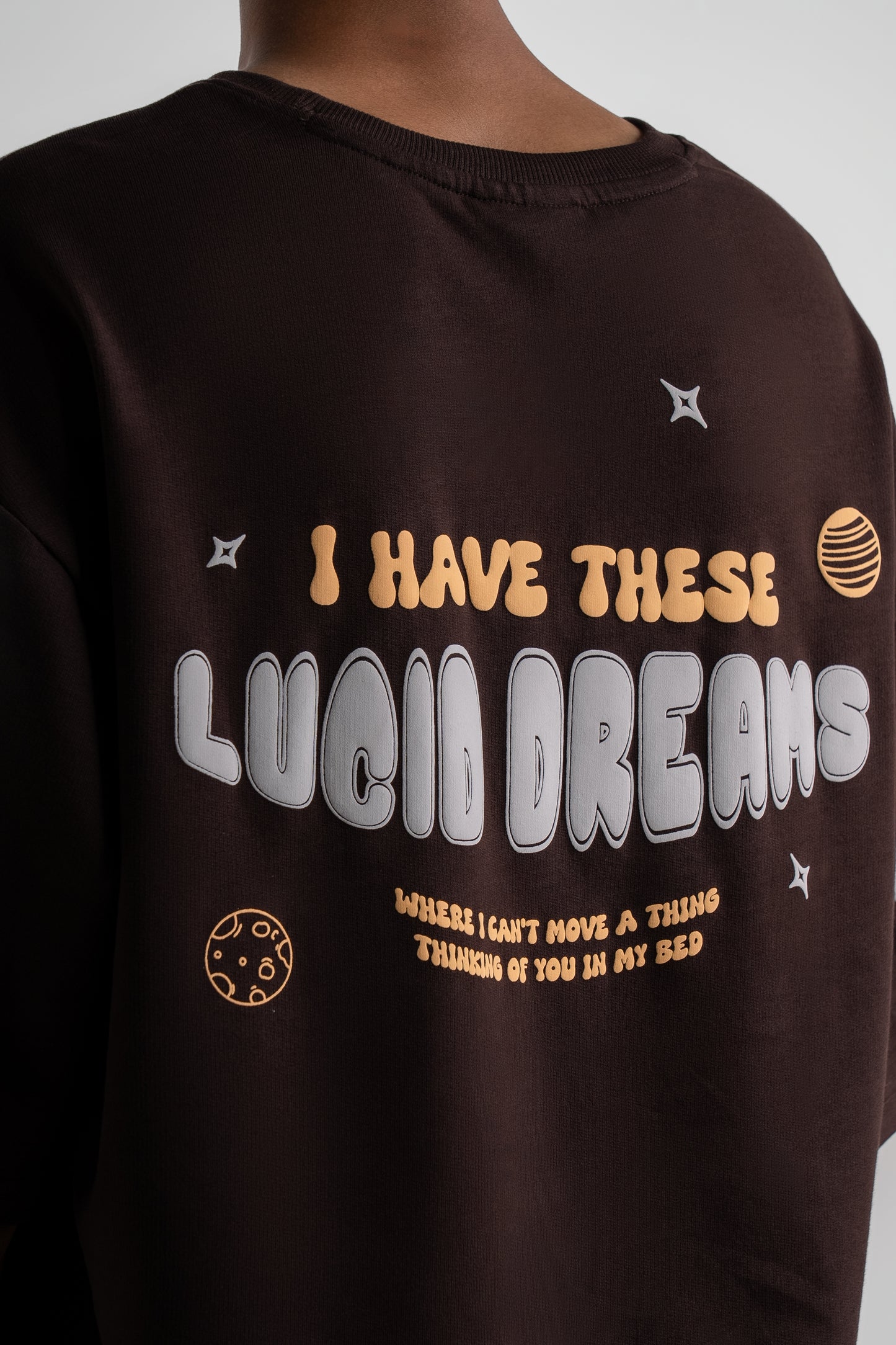 Lucid Dreams Brown Oversized T-Shirts