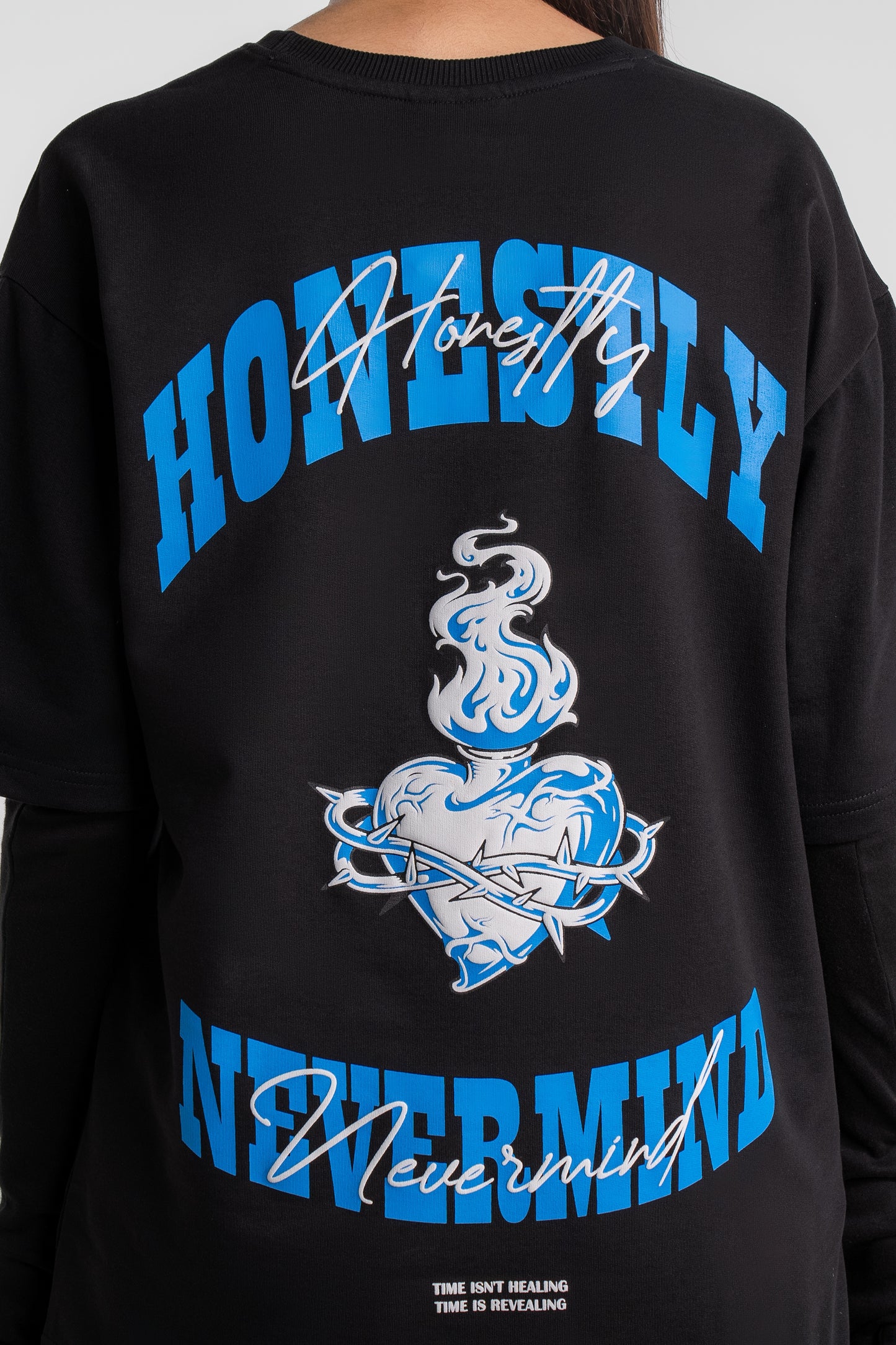 Honestly Nevermind Black Oversized T-Shirts