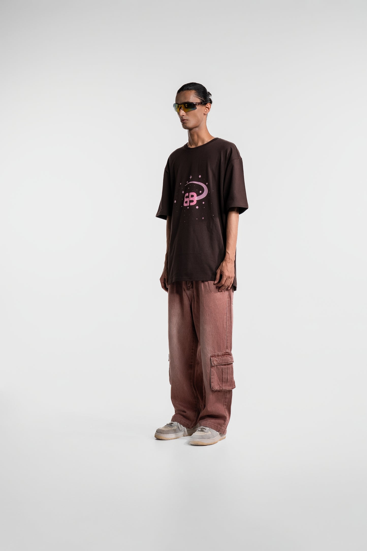 Bad & Boujee Brown Oversized T-Shirts