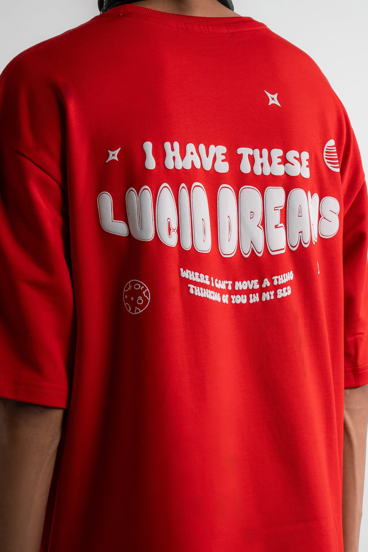 Lucid Dreams Red Oversized T-Shirts