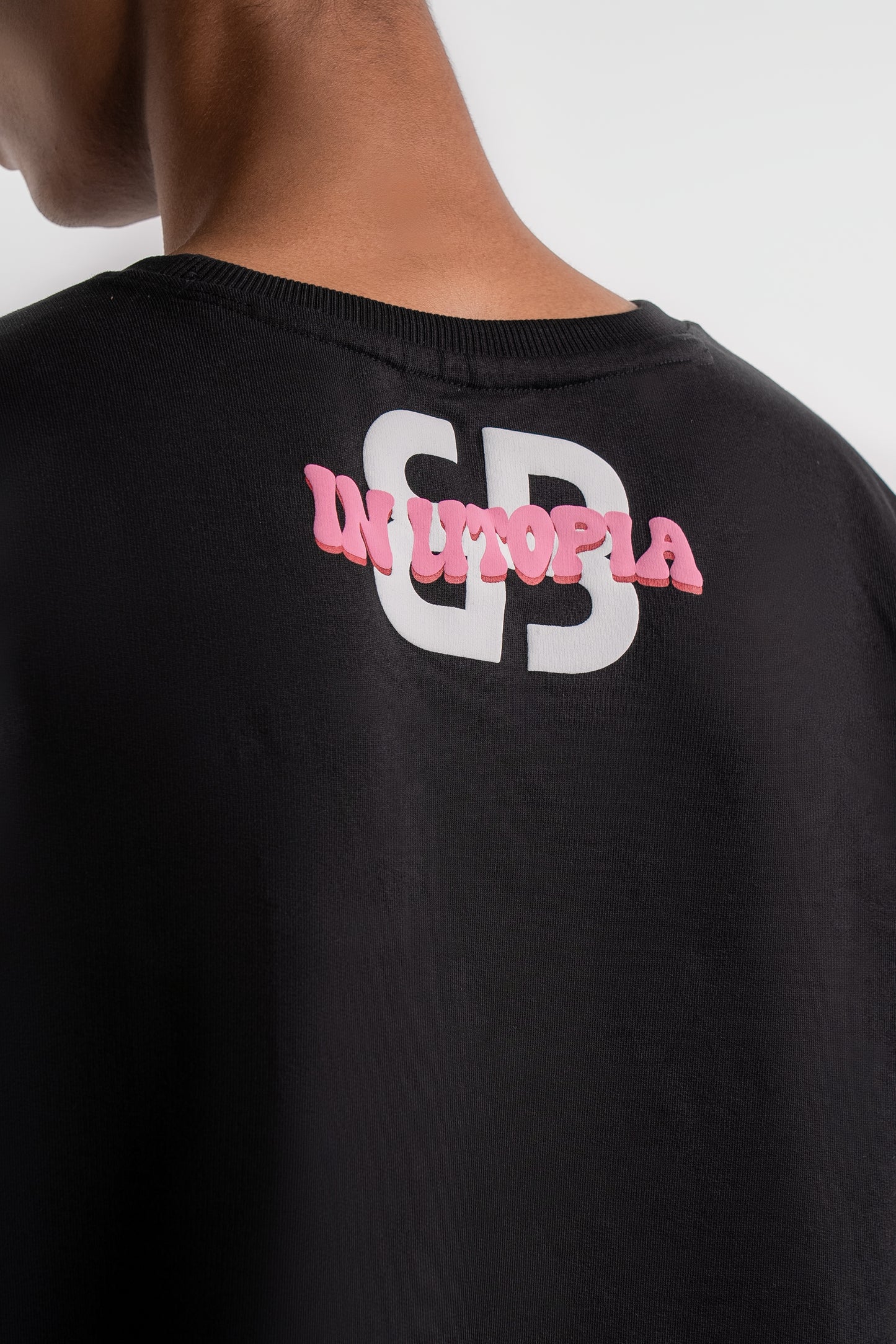 Utopia Black Oversized T-Shirts