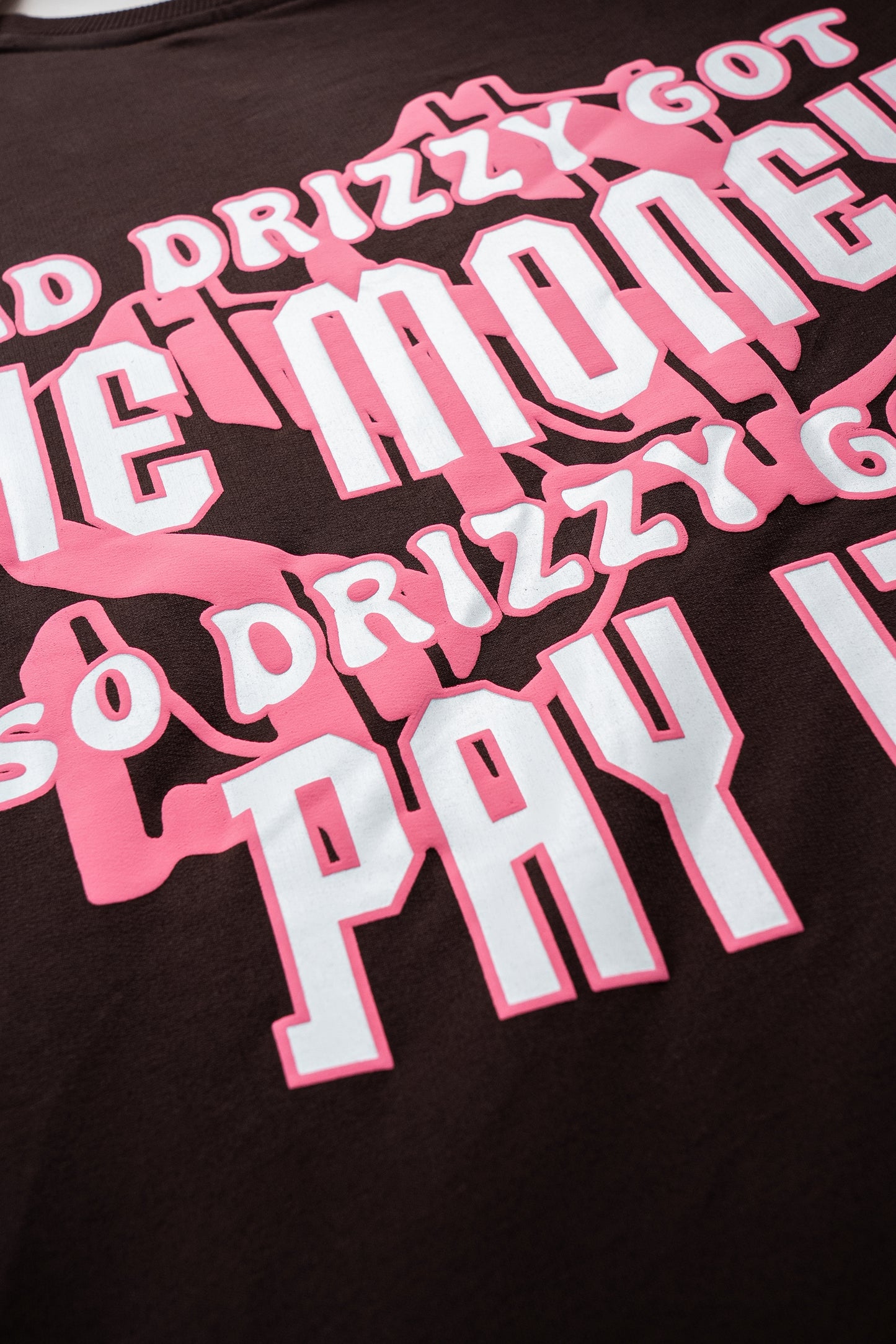 Money On My Mind Brown Oversized T-Shirts