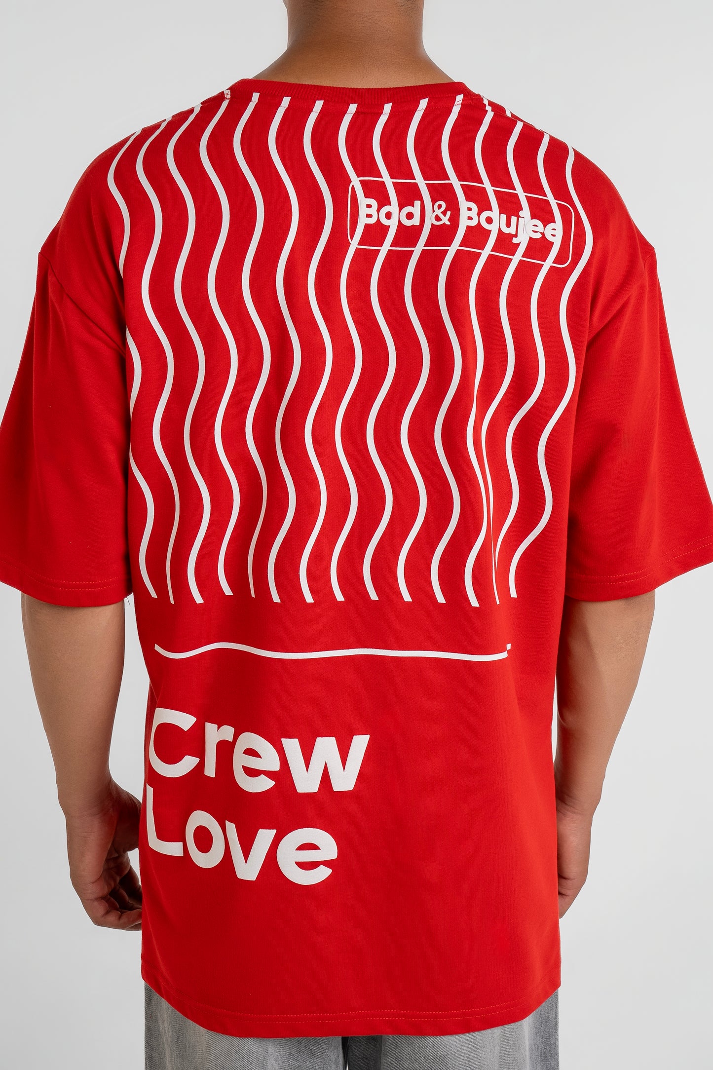 Crew Love Red Oversized T-Shirts