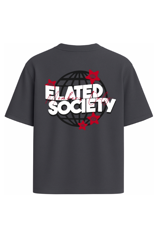 Elated Society Grey Oversized T-shirt