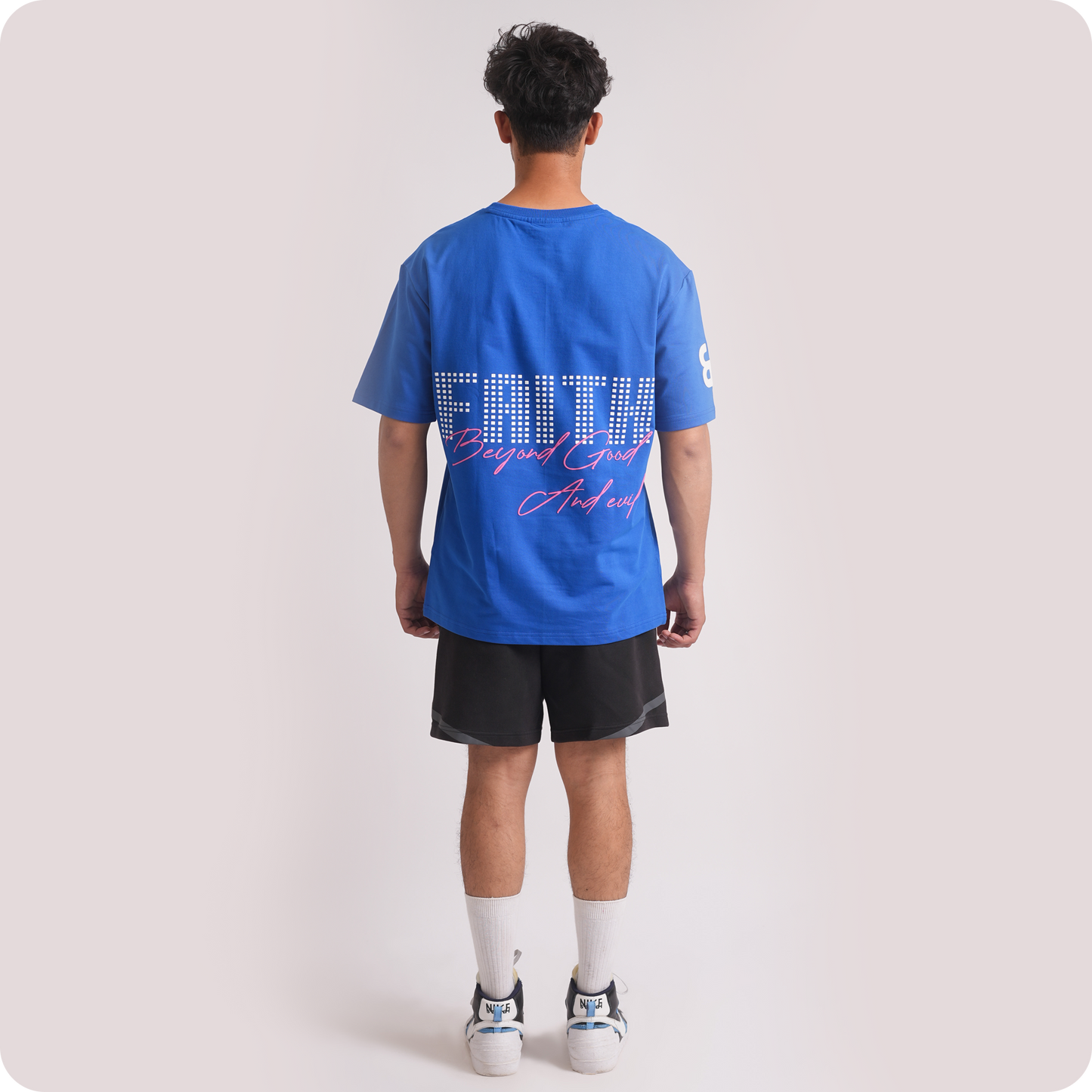 Faith Blue Oversized T-Shirts