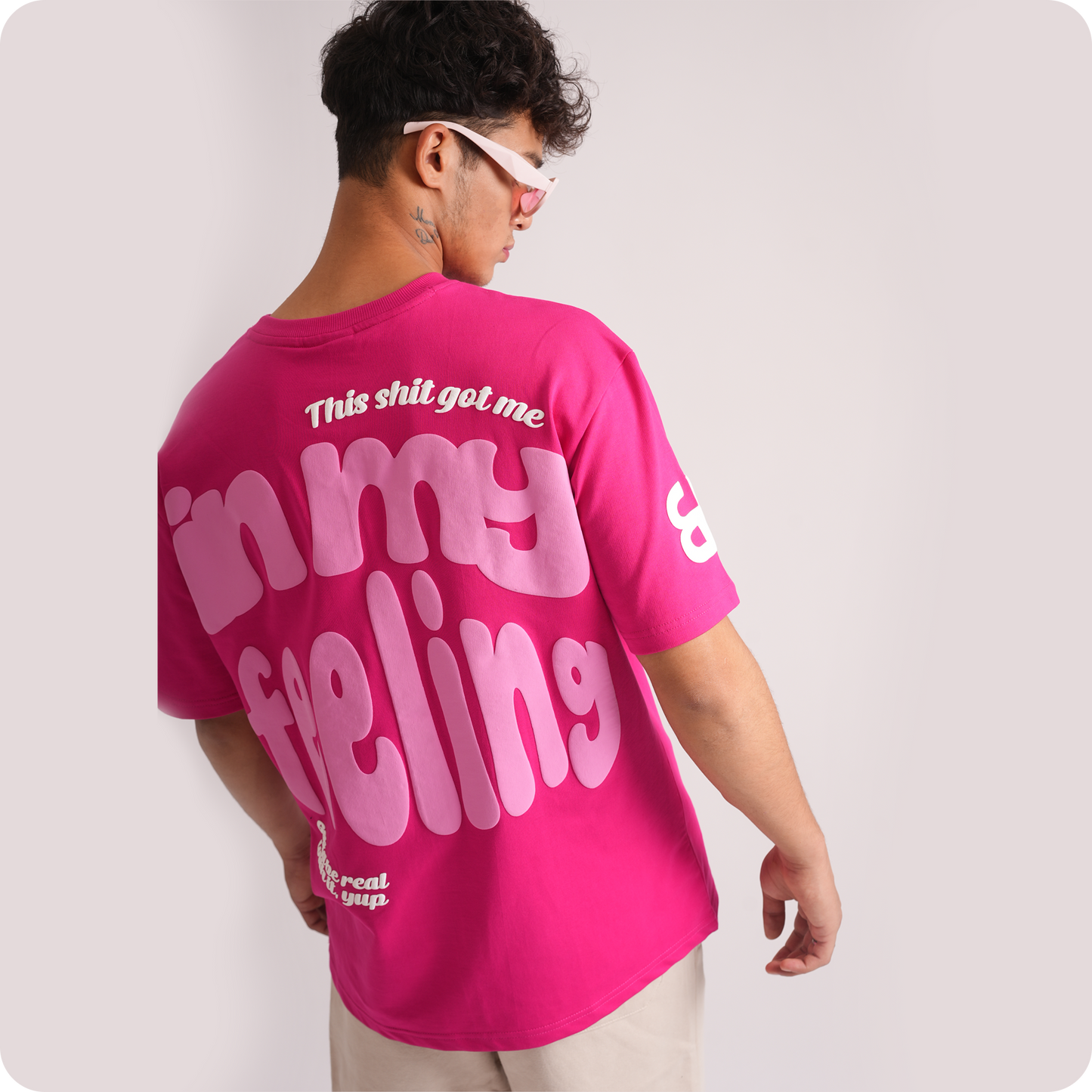 In My Feeling Pink Oversized T-Shirts