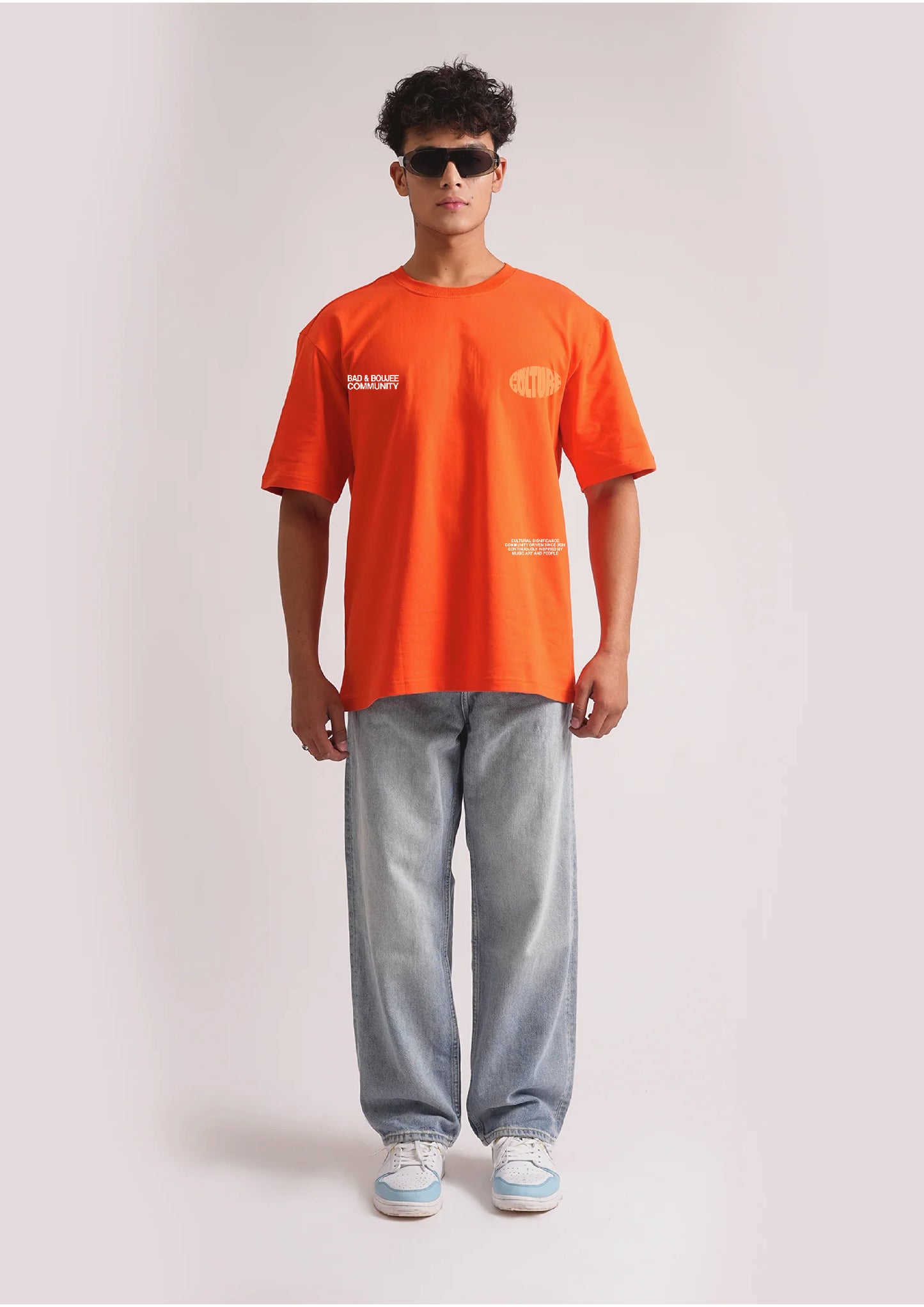 For the Culture Orange Oversized T-shirt