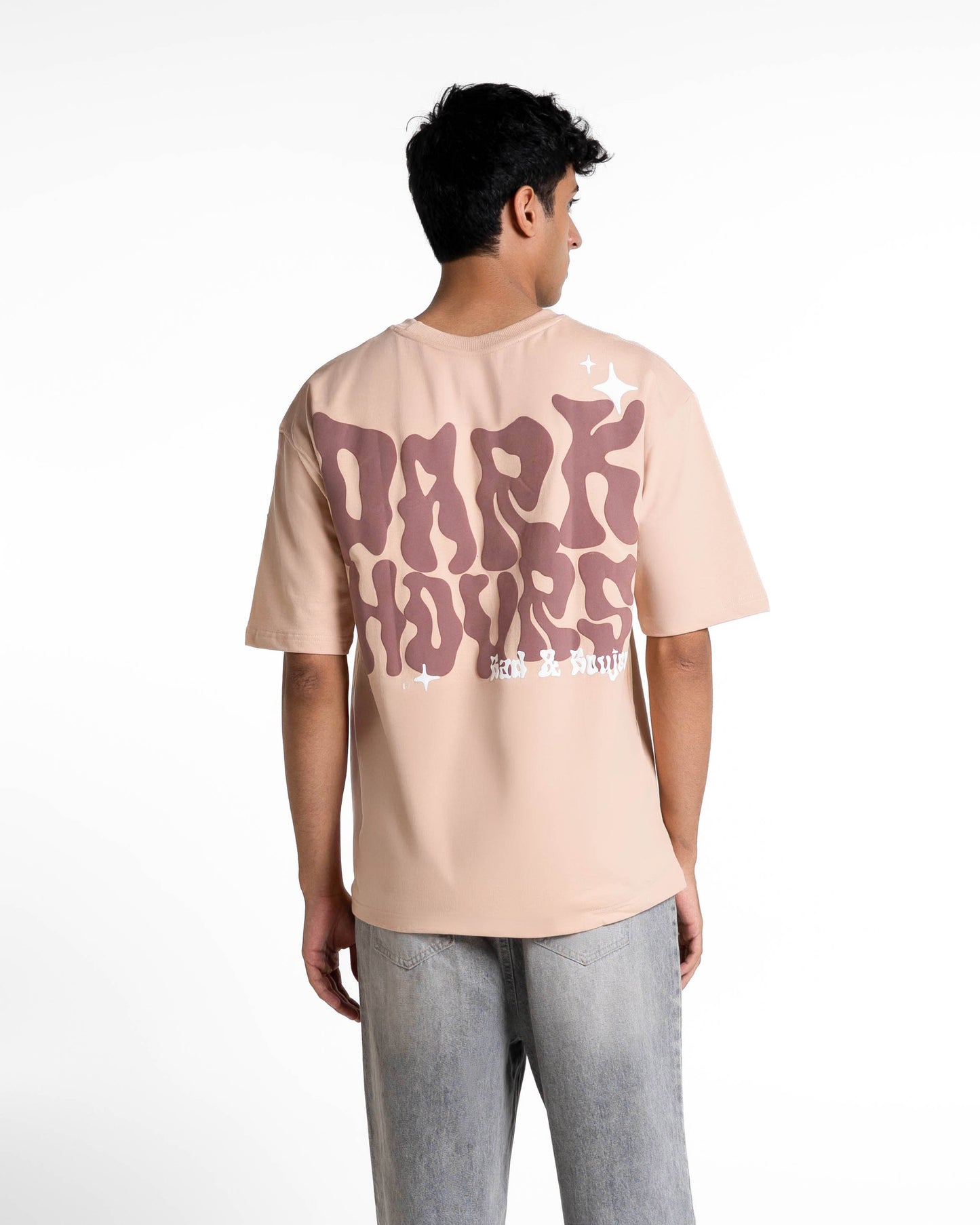Dark Hours Hazelnut Beige Oversized T-Shirts