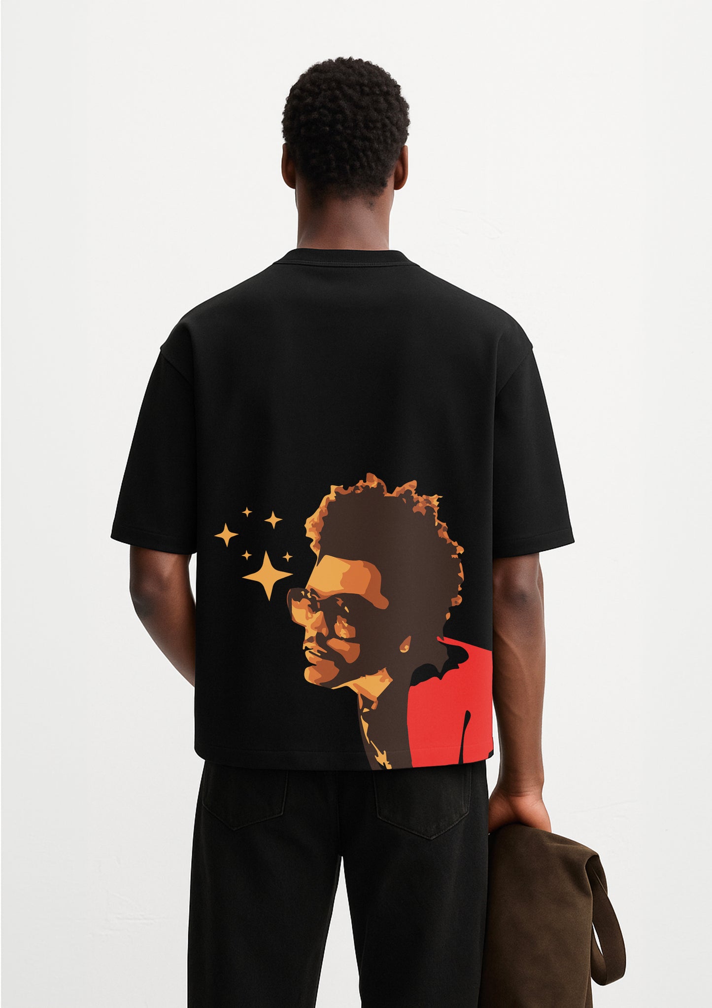 Blinding Lights Black Oversized T-shirt