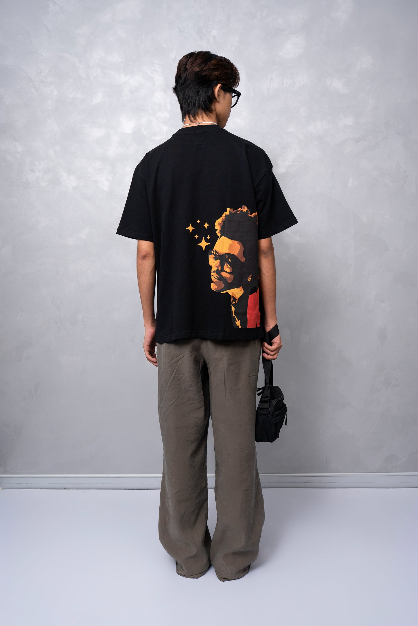 Blinding Lights Black Oversized T-shirt