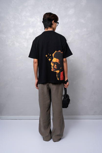 Blinding Lights Black Oversized T-shirt