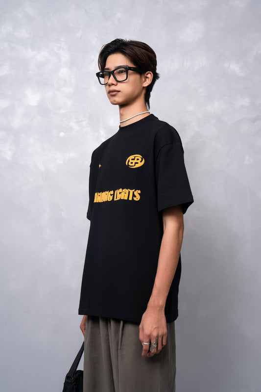 Blinding Lights Black Oversized T-shirt