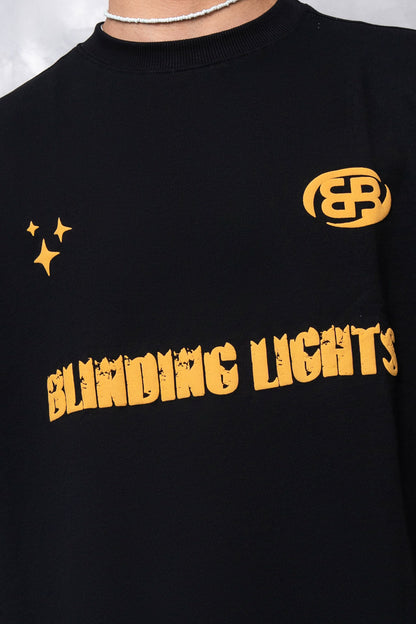 Blinding Lights Black Oversized T-shirt