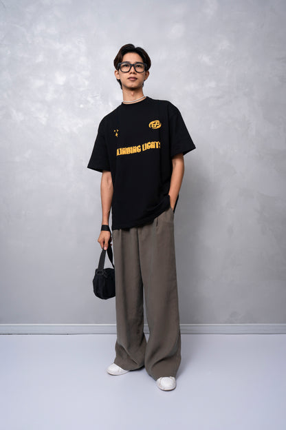 Blinding Lights Black Oversized T-shirt