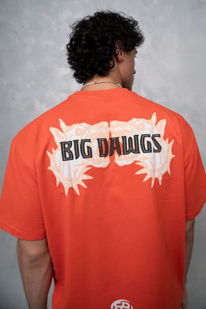 Big Dawgs Orange Oversized T-Shirt