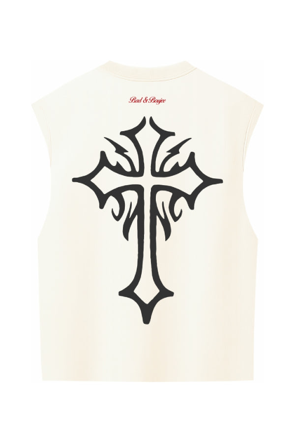 God's Plan- Off White Vest