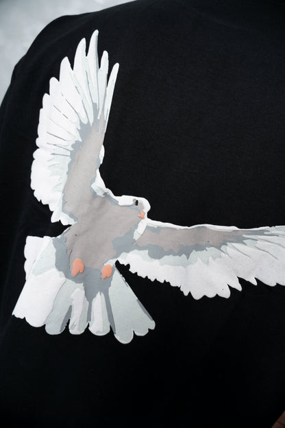 Flight Mode Black Oversized T-shirt