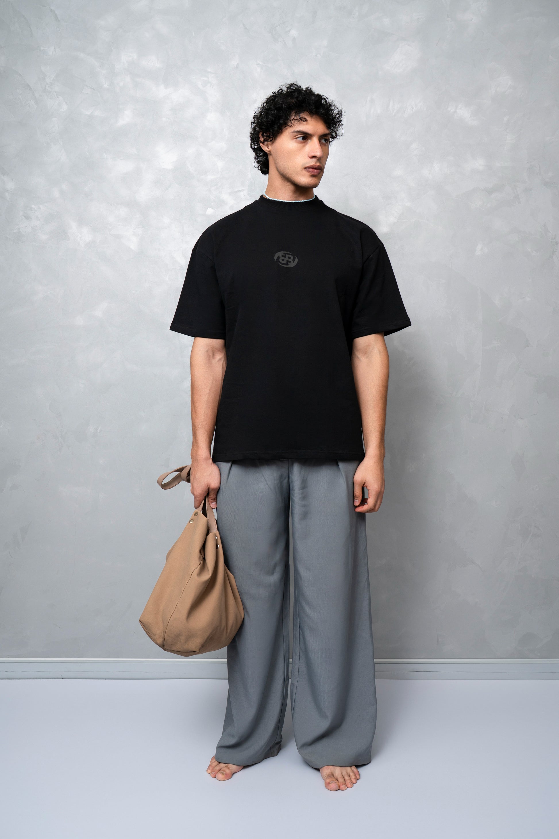 Flight Mode Black Oversized T-shirt