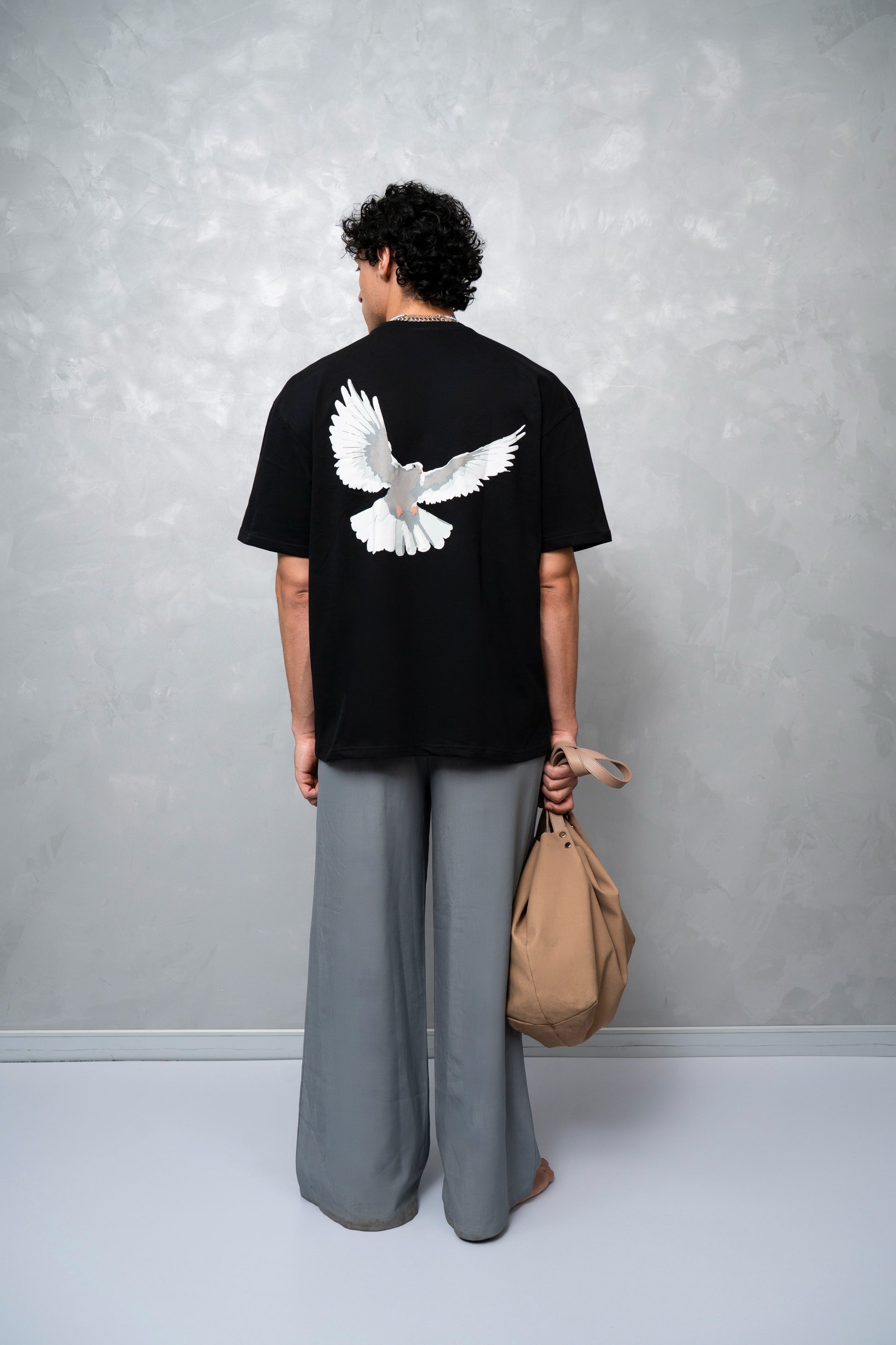 Flight Mode Black Oversized T-shirt