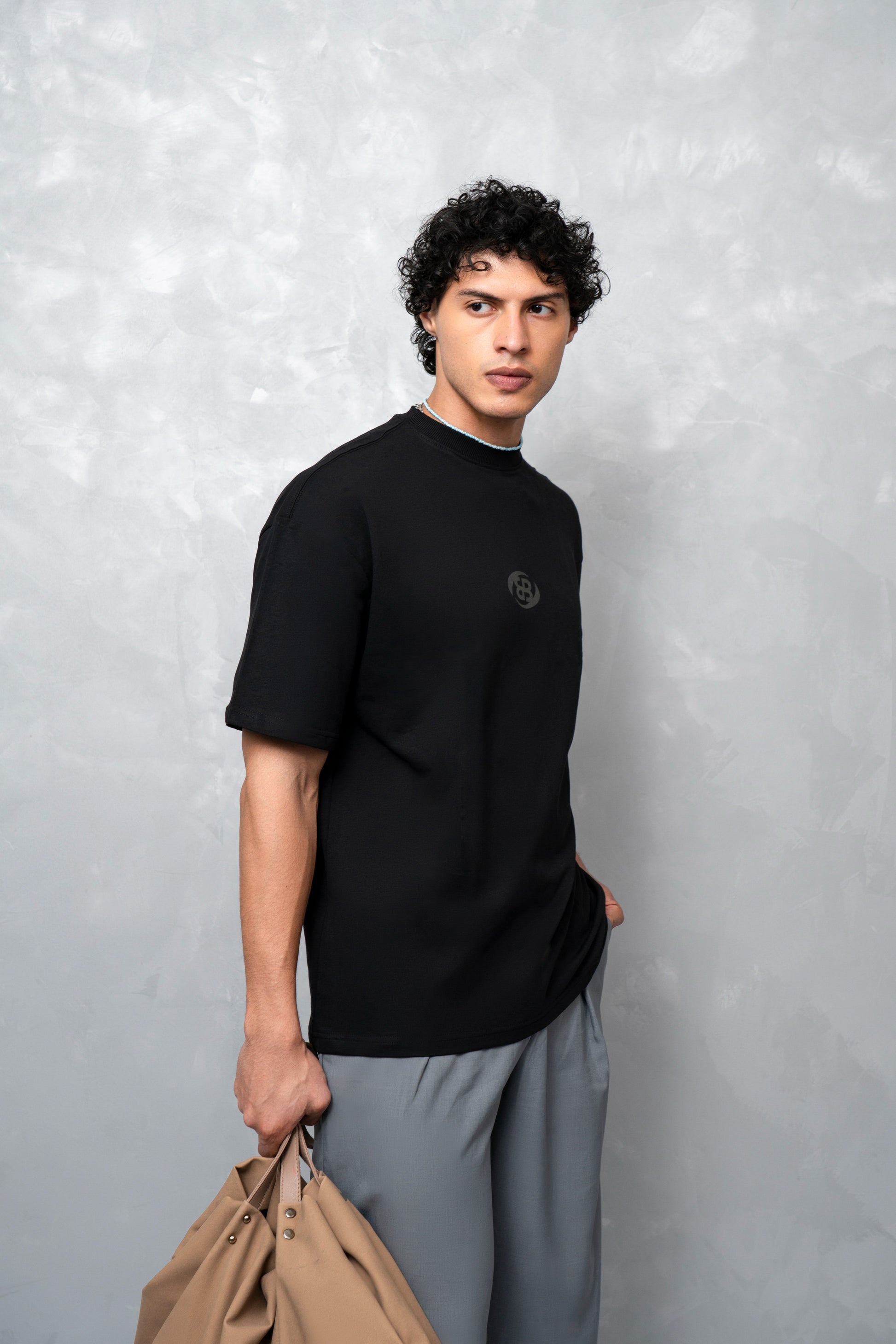 Flight Mode Black Oversized T-shirt