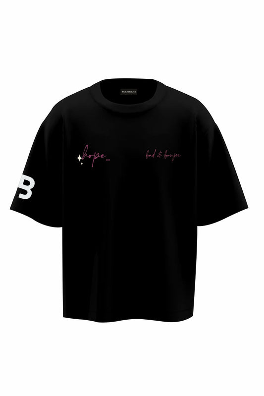 Hope Black Oversized T-Shirts