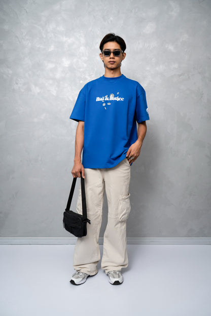 Cash Rules Blue Oversized T-Shirt