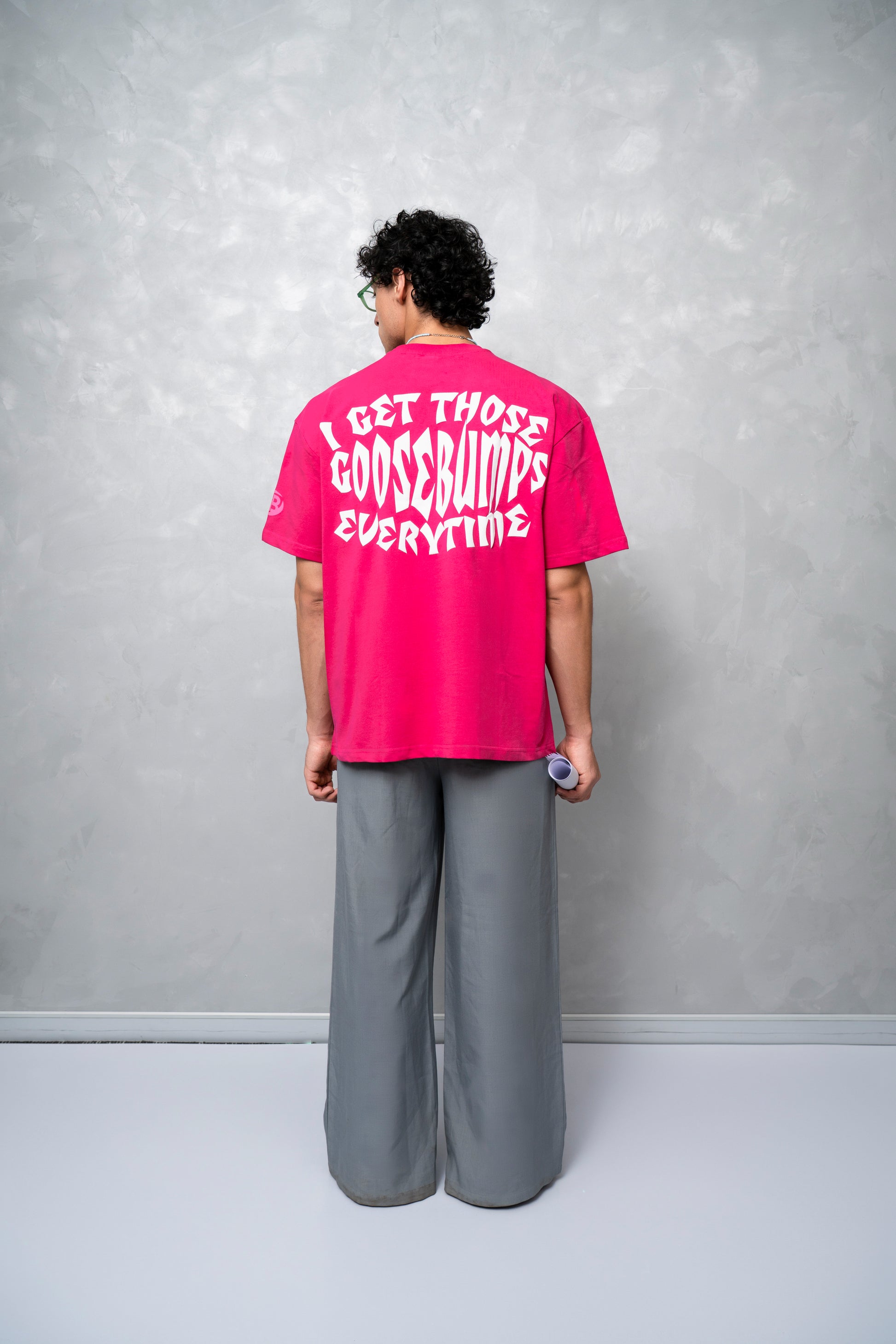 Goosebumps Pink Oversized T-Shirt