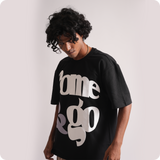 Come & Go Black Oversized T-Shirts