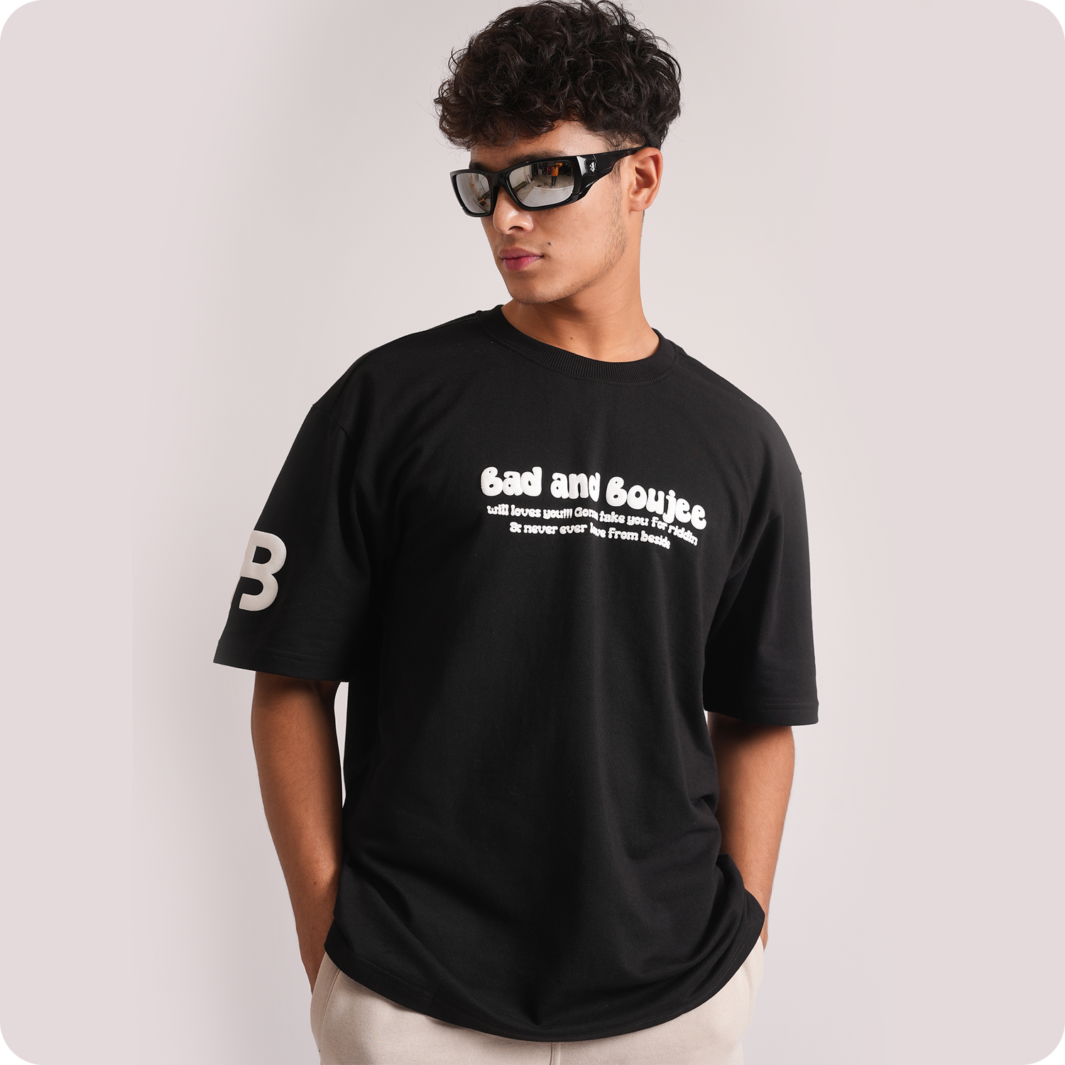 In My Feeling Black Oversized T-Shirts