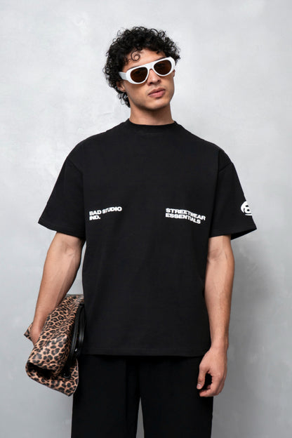 B&B Essential Black Oversized T-shirt