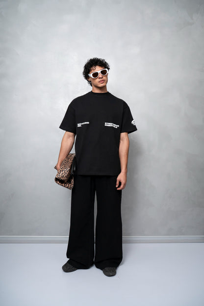 B&B Essential Black Oversized T-shirt