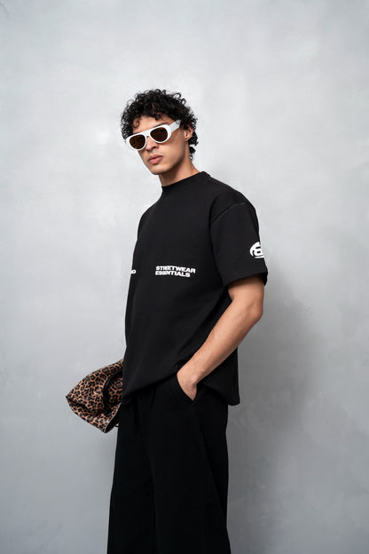 B&B Essential Black Oversized T-shirt