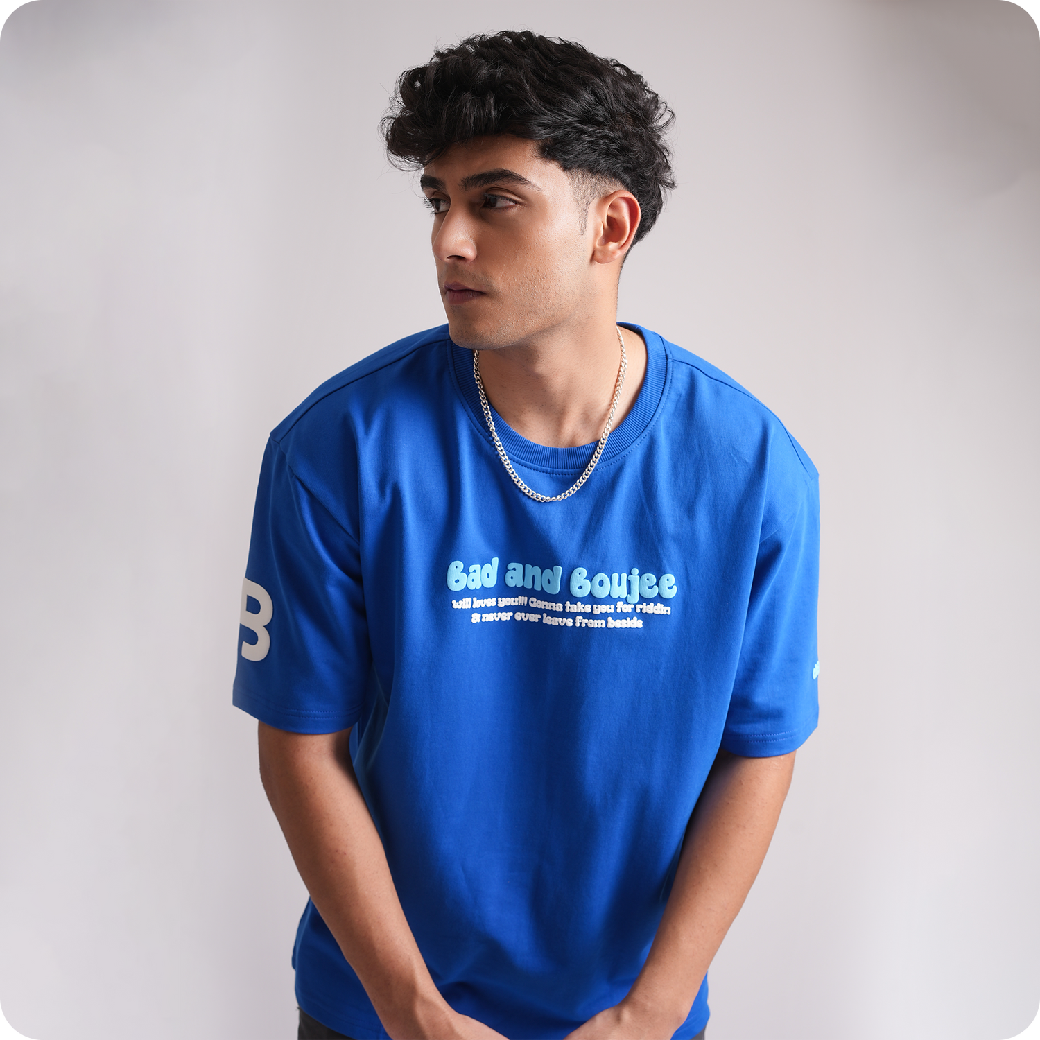 In My Feeling Blue Oversized T-Shirts