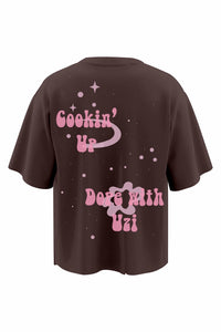 Bad & Boujee Brown Oversized T-shirt