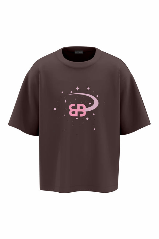 Bad & Boujee Brown Oversized T-Shirts