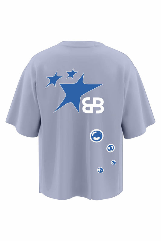 B Star Grey Oversized T-Shirts