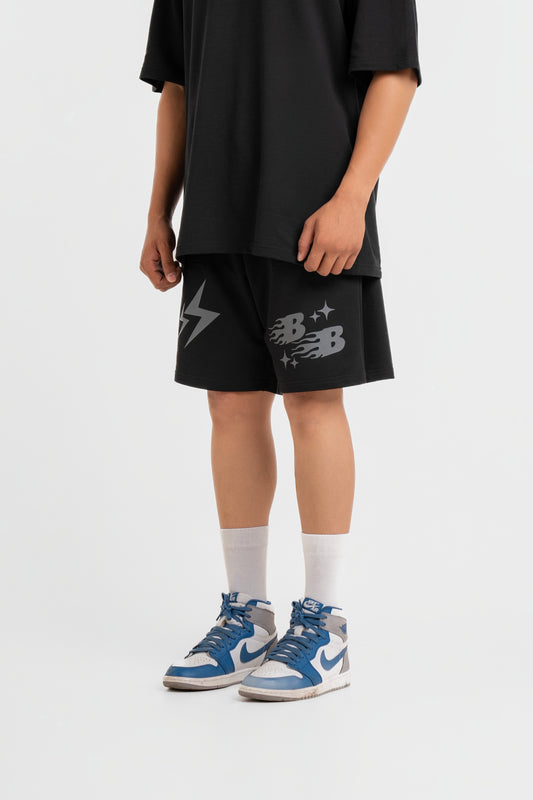 Boujee lounge shorts- Black