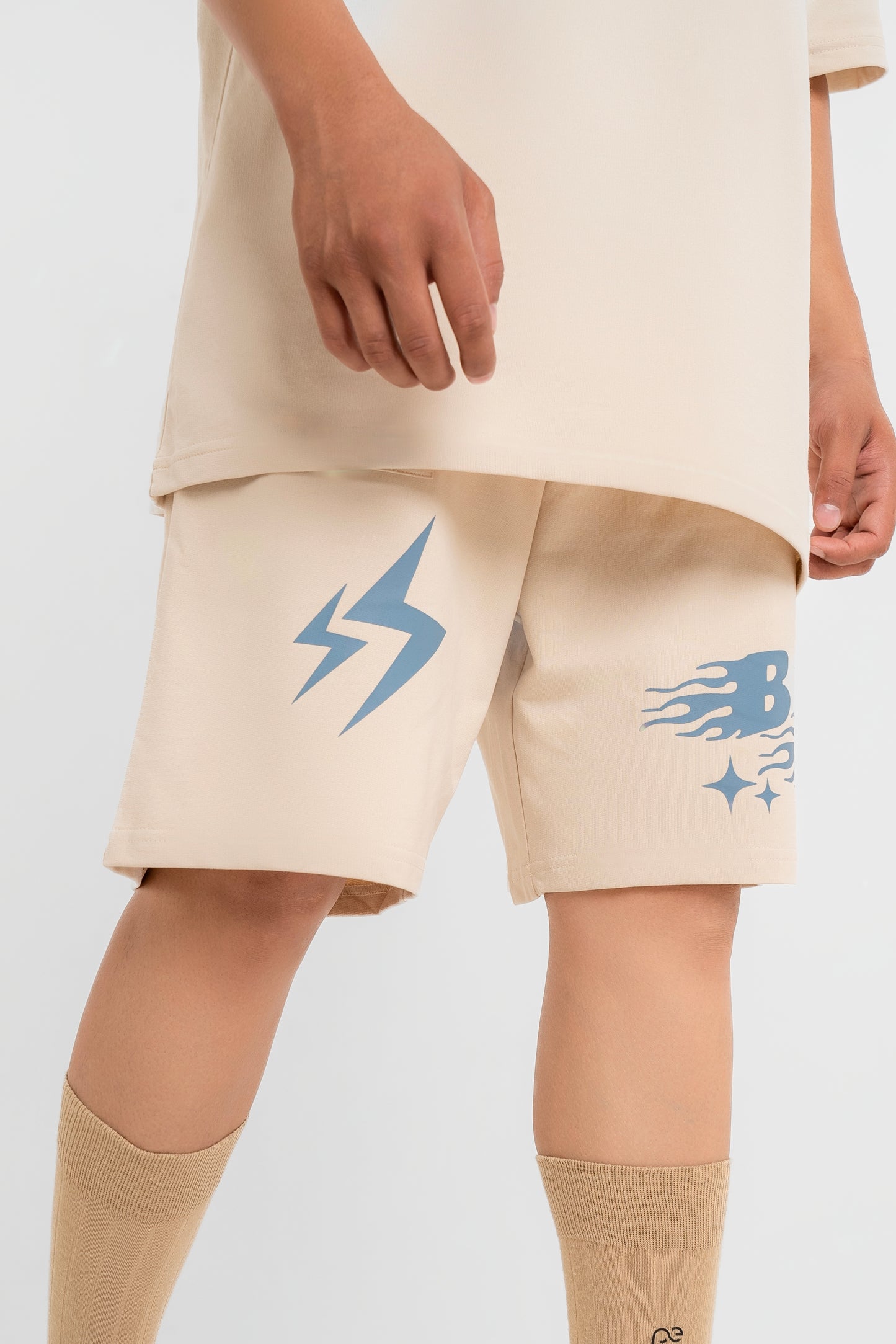 Boujee lounge shorts- Beige