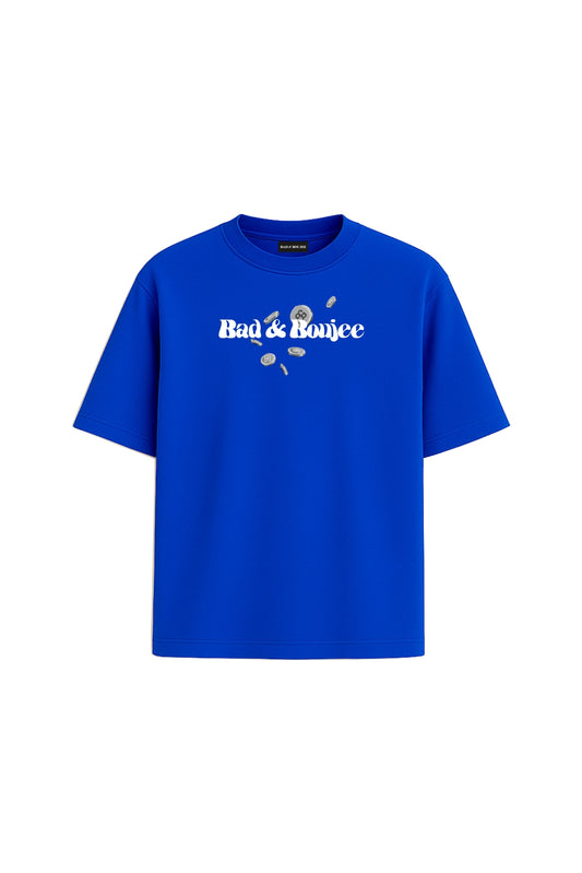 Cash Rules Blue Oversized T-Shirt