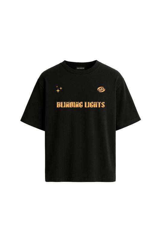 Blinding Lights Black Oversized T-shirt