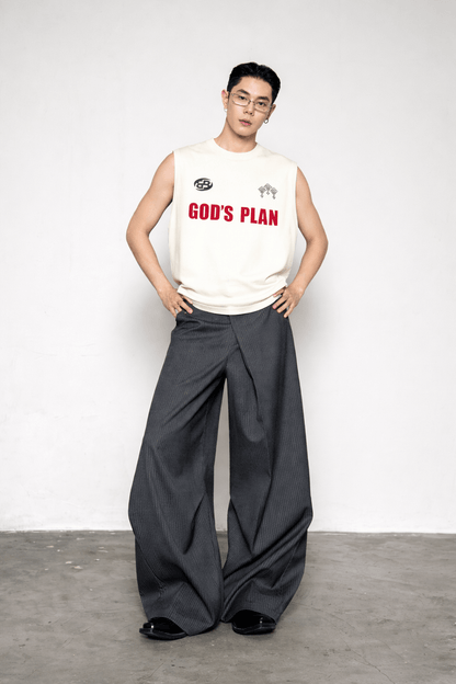 God's Plan- Off White Vest